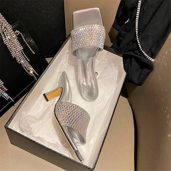 slippers summer ladies rhinestone square toe stiletto fashion black silver high heel lm4b
slippers summer ladies rhinestone square toe stiletto fashion black silver high heel lm4b