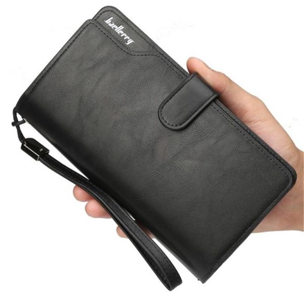 baellerry pu leather long fashion wallets zipper card holder purse solid coin pocket male luxury goods, Red;black
baellerry pu leather long fashion wallets zipper card holder purse solid coin pocket male luxury goods, Red;black