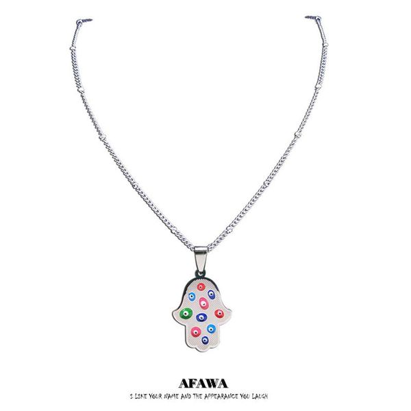 pendant necklaces colorful turkey eyes islam hamsa hand stainless steel chain women silver color muslim necklace jewelry chaine n5237s01
pendant necklaces colorful turkey eyes islam hamsa hand stainless steel chain women silver color muslim necklace jewelry chaine n5237s01