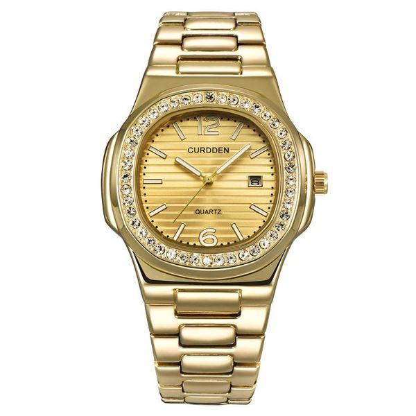 wristwatches curdden big brand watches mens fashion stainless steel band diamond date quartz reloj hombre acero inoxidable 1520, Slivery;brown
wristwatches curdden big brand watches mens fashion stainless steel band diamond date quartz reloj hombre acero inoxidable 1520, Slivery;brown