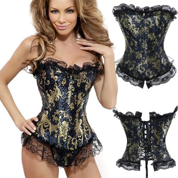 bustiers & corsets women's gothic satin boned lace up overbust bridal bodysuit steampunk brocade steel waist cincher vest, Black;white
bustiers & corsets women's gothic satin boned lace up overbust bridal bodysuit steampunk brocade steel waist cincher vest, Black;white