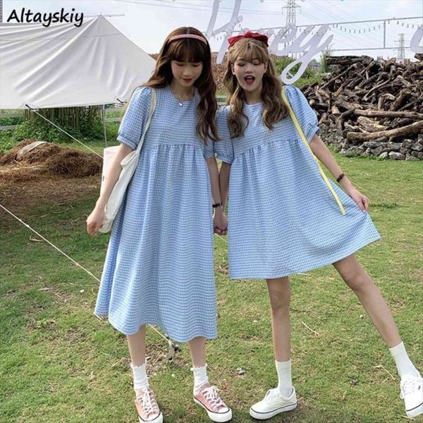 plaid lantern sleeve simple womens dresses friends japanese style chic trendy leisure college students slim midi female, Black;gray
plaid lantern sleeve simple womens dresses friends japanese style chic trendy leisure college students slim midi female, Black;gray