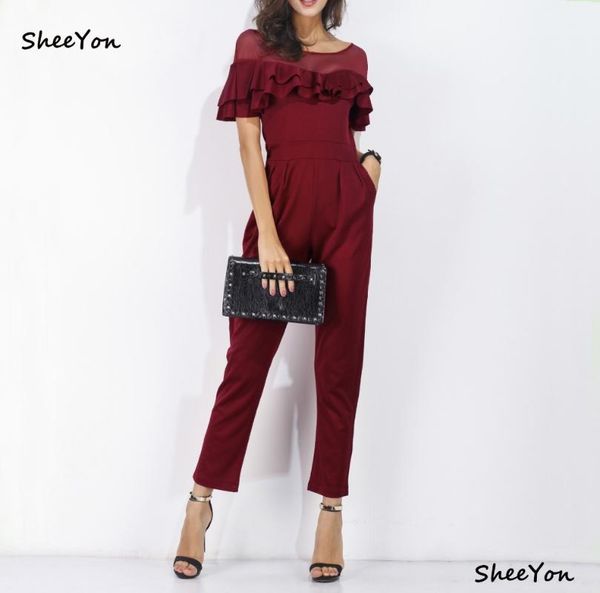 women's jumpsuits & rompers sheeyon women fashion mesh patchwork slim leotard trousers solid hollow pants burgundy sy1974, Black;white
women's jumpsuits & rompers sheeyon women fashion mesh patchwork slim leotard trousers solid hollow pants burgundy sy1974, Black;white