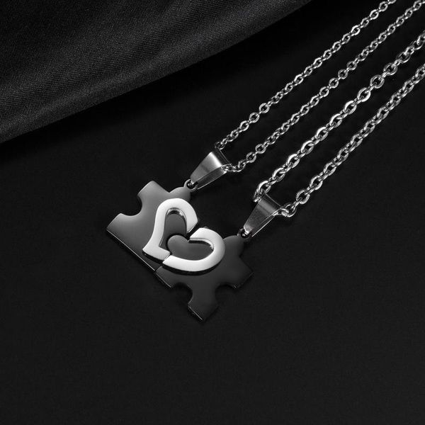 chains fashion accessories love jigsaw titanium steel couple necklace pure chain comfortable necklaces classic, Silver
chains fashion accessories love jigsaw titanium steel couple necklace pure chain comfortable necklaces classic, Silver