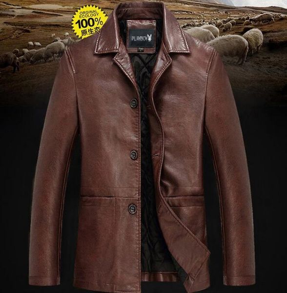 men's fur & faux spring middle-aged and old fashion big yards more leather jacket lapel coat, Black
men's fur & faux spring middle-aged and old fashion big yards more leather jacket lapel coat, Black