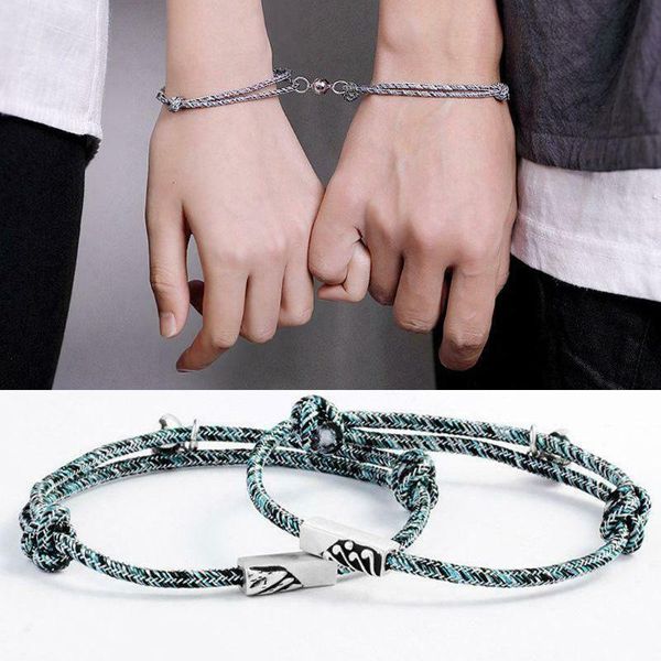 charm bracelets magnetic attracting bracelet fashion couple hand woven adjustable set, Golden;silver
charm bracelets magnetic attracting bracelet fashion couple hand woven adjustable set, Golden;silver