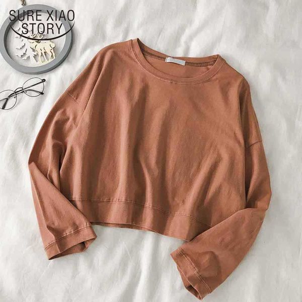 plus size early autumn korean style simple solid color short sweetshirts loose casual o-neck thin women clothing 11751 210528, Black
plus size early autumn korean style simple solid color short sweetshirts loose casual o-neck thin women clothing 11751 210528, Black
