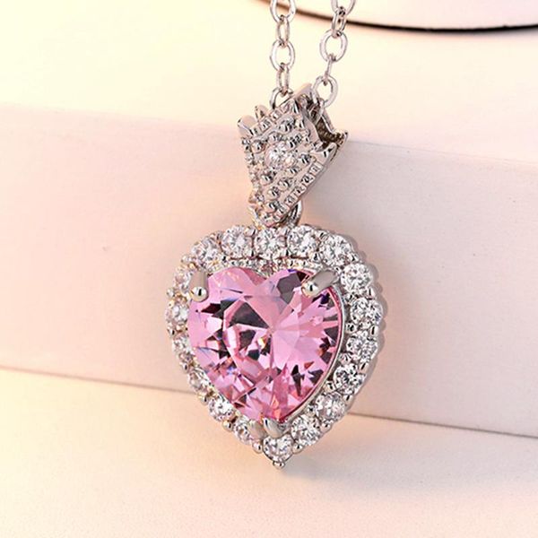 pendant necklaces fashion simple zircon heart-shaped necklace elegant women's wedding jewelry gift ladies party clavicle chain accessor, Silver
pendant necklaces fashion simple zircon heart-shaped necklace elegant women's wedding jewelry gift ladies party clavicle chain accessor, Silver