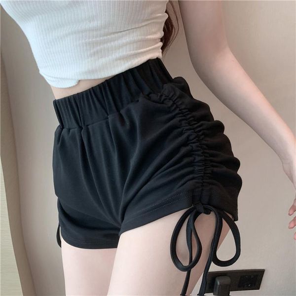 women's shorts drawstring summer women elastic waist black white casual loose short pants cotton korean slim fit pleated z422, White;black
women's shorts drawstring summer women elastic waist black white casual loose short pants cotton korean slim fit pleated z422, White;black