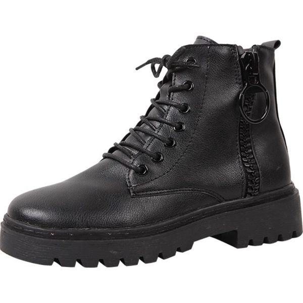 spring winter boots solid black leather women shoes woman lace up zipper thick sole platform female ankle
spring winter boots solid black leather women shoes woman lace up zipper thick sole platform female ankle