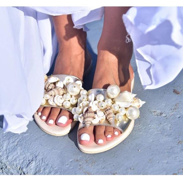 women fashion slippers summer flat bottom handmade pearl shell style woman sandals outdoor beach open toes shoes plus size, Black
women fashion slippers summer flat bottom handmade pearl shell style woman sandals outdoor beach open toes shoes plus size, Black