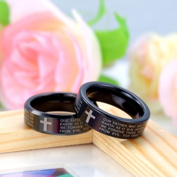 wedding rings fashion vintage black scripture cross faith christian men and women ring party jewelry easter good friday gift, Slivery;golden
wedding rings fashion vintage black scripture cross faith christian men and women ring party jewelry easter good friday gift, Slivery;golden