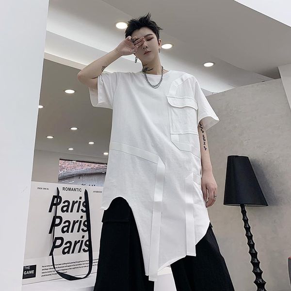 men's t-shirts summer large size irregular niche designers loose t-shirt trend youth personality silk, White;black
men's t-shirts summer large size irregular niche designers loose t-shirt trend youth personality silk, White;black