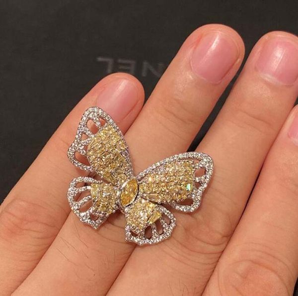 cluster rings double layer yellow gem butterfly ring women hollow shiny rhinestone advanced banquet insect vintage index finger, Golden;silver
cluster rings double layer yellow gem butterfly ring women hollow shiny rhinestone advanced banquet insect vintage index finger, Golden;silver