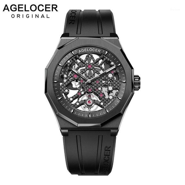 swiss men's luxury watches sport skeleton mechanical automatic watch 80 hours power reserve wrist rubber strap wristwatches, Slivery;brown
swiss men's luxury watches sport skeleton mechanical automatic watch 80 hours power reserve wrist rubber strap wristwatches, Slivery;brown