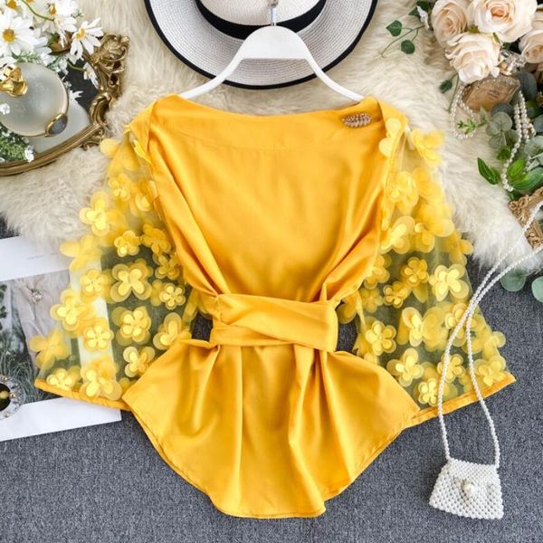 women's blouses & shirts 2021 summer women lace floral blouse mesh flare sleeve o neck shirt ladies solid color and jw9278, White
women's blouses & shirts 2021 summer women lace floral blouse mesh flare sleeve o neck shirt ladies solid color and jw9278, White