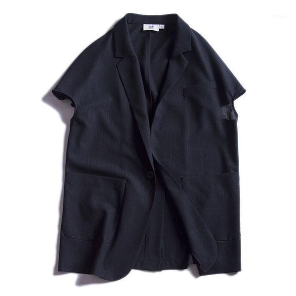 men's vests s~5xl 2021 summer fashion retro even thin shoulder sleeve leisure suit collar single-breasted cotton plus size vest, Black;white
men's vests s~5xl 2021 summer fashion retro even thin shoulder sleeve leisure suit collar single-breasted cotton plus size vest, Black;white