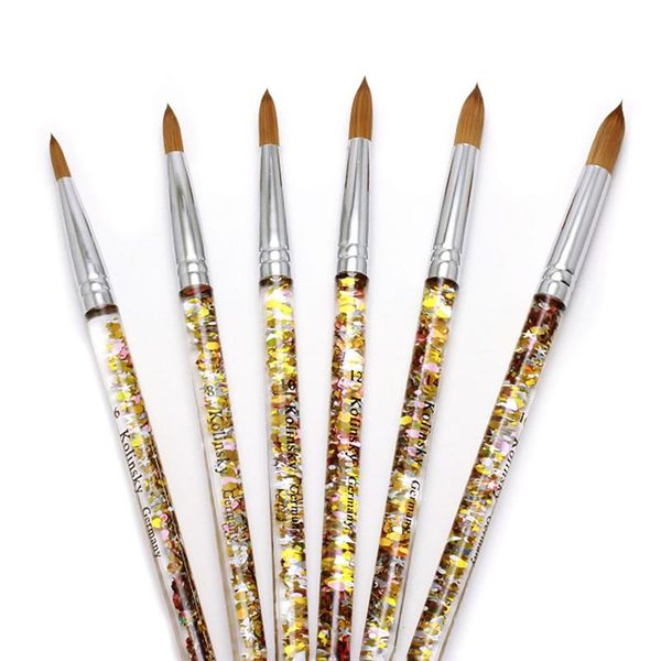 nail brushes kolinsky oval saber tip wood acrylic glitter handle brush for application manicure equipment uñas, Yellow
nail brushes kolinsky oval saber tip wood acrylic glitter handle brush for application manicure equipment uñas, Yellow