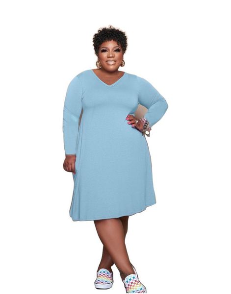 plus size dresses casual autumn winter solid long sleeve women v-neck loose dress l~4xl black elegant korean chic vestido
plus size dresses casual autumn winter solid long sleeve women v-neck loose dress l~4xl black elegant korean chic vestido