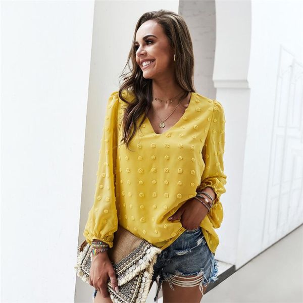 women's t-shirt women solid color elegant lantern long sleeve v-neck loose dot small fur ball decoration thin casual summer tee shirts, White
women's t-shirt women solid color elegant lantern long sleeve v-neck loose dot small fur ball decoration thin casual summer tee shirts, White