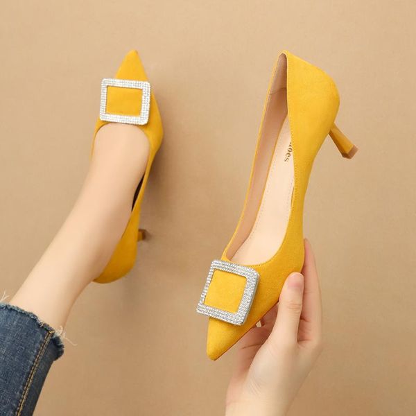 dress shoes 2021 women 6.5cm high heels suede black rhinestones pumps lady scarpins metal buckle red low yellow office
dress shoes 2021 women 6.5cm high heels suede black rhinestones pumps lady scarpins metal buckle red low yellow office