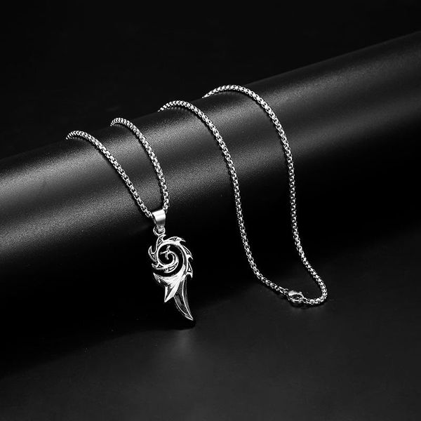 pendant necklaces european and american men's necklace fashion hip-hop sweater chain titanium steel simple jewelry, Silver
pendant necklaces european and american men's necklace fashion hip-hop sweater chain titanium steel simple jewelry, Silver