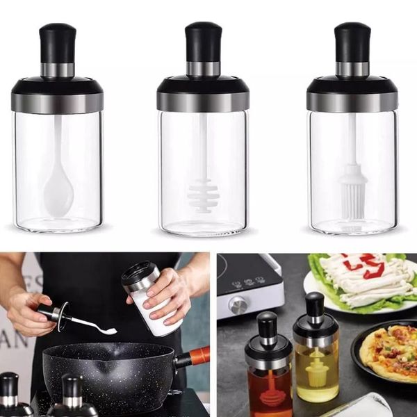 glass seasoning tank kitchen spice kit bottles pepper spoon jars oil brush honey container storage
glass seasoning tank kitchen spice kit bottles pepper spoon jars oil brush honey container storage