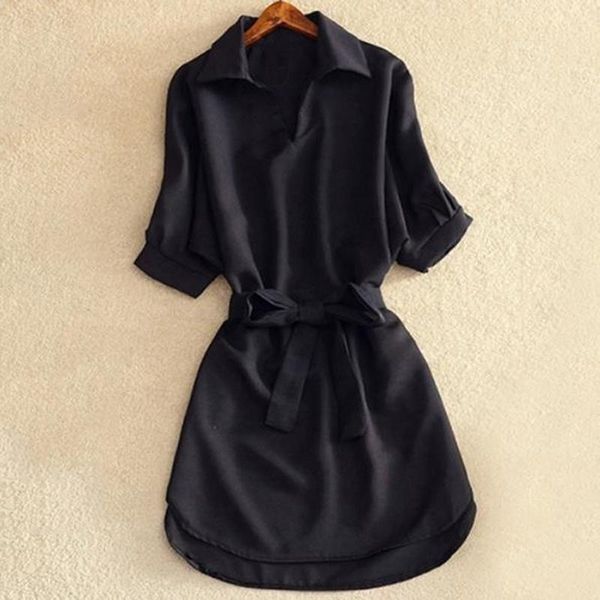 casual dresses women 2021 summer dress fashion office lady solid red chiffon sashes tunic, Black;gray
casual dresses women 2021 summer dress fashion office lady solid red chiffon sashes tunic, Black;gray