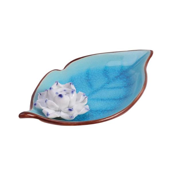 fragrance lamps light blue leaf incense burner ceramic aroma furnace with flower deskadornment
fragrance lamps light blue leaf incense burner ceramic aroma furnace with flower deskadornment