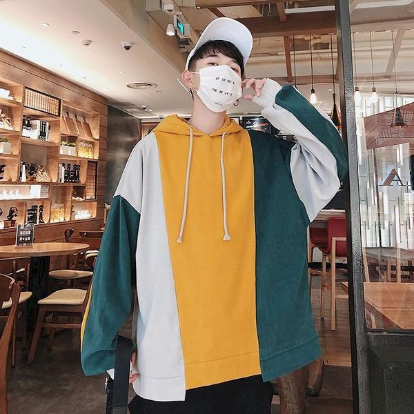men's hoodies & sweatshirts fonekie autumn loose hoodie mens fashion men korean contrast stitching student hedging clothes long sleeve, Black
men's hoodies & sweatshirts fonekie autumn loose hoodie mens fashion men korean contrast stitching student hedging clothes long sleeve, Black