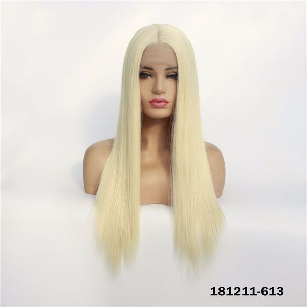 613 blonde synthetic lacefrontal wig simulation human hair lace front wigs 12~26 inches long silky straight perreques 181211-613, Black;brown
613 blonde synthetic lacefrontal wig simulation human hair lace front wigs 12~26 inches long silky straight perreques 181211-613, Black;brown