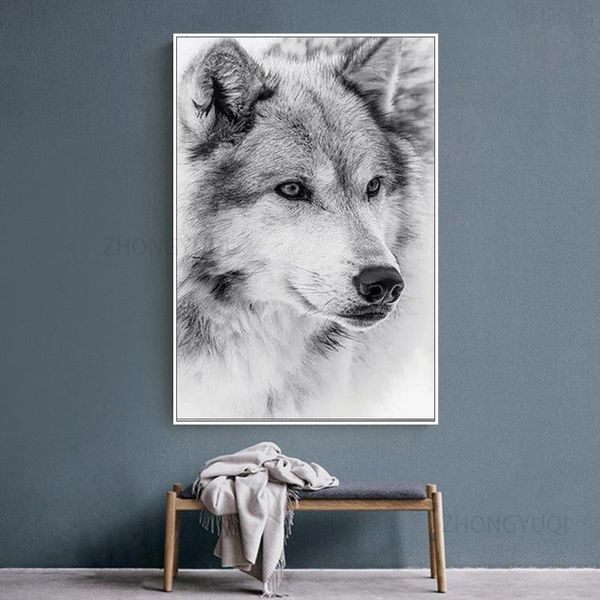modern minimalism style black and white cool wolf animal canvas painting posters prints wall pictures for living room decor paintings
modern minimalism style black and white cool wolf animal canvas painting posters prints wall pictures for living room decor paintings
