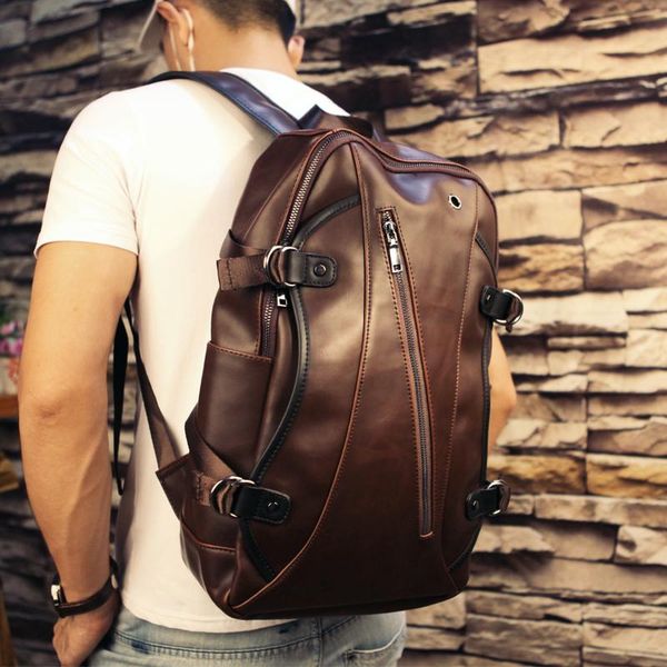 backpack korean fashion crazy horse pu leather men's vintage travel backpacks 14" lapbag casual perfect quality school
backpack korean fashion crazy horse pu leather men's vintage travel backpacks 14" lapbag casual perfect quality school