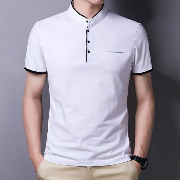 men's t-shirts korean fashion summer t shirts men collar short sleeve pure cotton slim fit casual clothes solid color, White;black
men's t-shirts korean fashion summer t shirts men collar short sleeve pure cotton slim fit casual clothes solid color, White;black