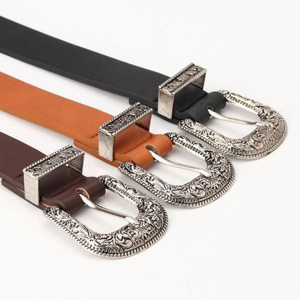 belts women's pu leather gothic pin buckle belt vintage carved all-match dress waistband, Black;brown
belts women's pu leather gothic pin buckle belt vintage carved all-match dress waistband, Black;brown