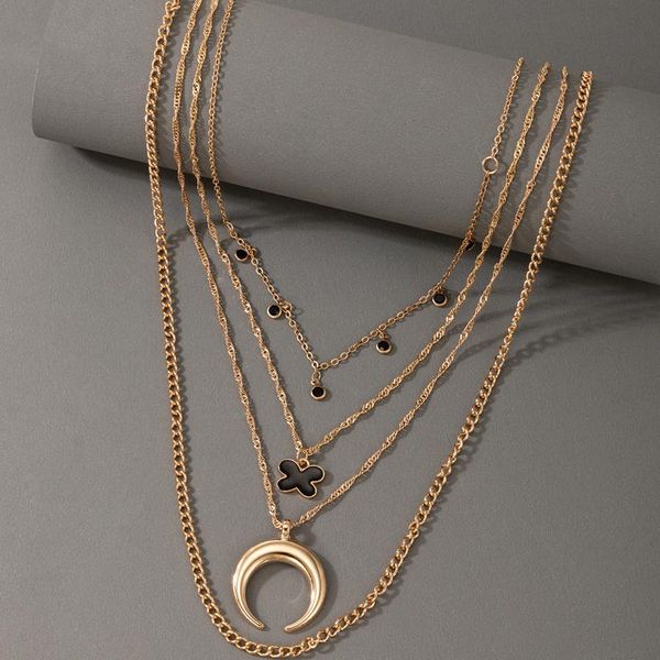 pendant necklaces tocona vintage black color enamel butterfly for women girl multilayer gold moon necklace jewelry 17421, Silver
pendant necklaces tocona vintage black color enamel butterfly for women girl multilayer gold moon necklace jewelry 17421, Silver