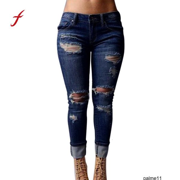feitong women skinny ripped holes denim pants high waist stretch slim destroyed knee pencil jeans female trousers rzmy, Blue
feitong women skinny ripped holes denim pants high waist stretch slim destroyed knee pencil jeans female trousers rzmy, Blue