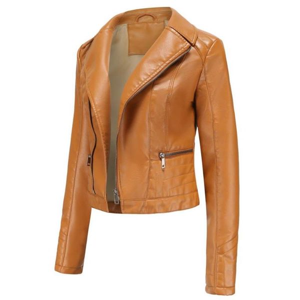 women's jackets women luxury leather coats pu lapel biker coat, Black;brown
women's jackets women luxury leather coats pu lapel biker coat, Black;brown