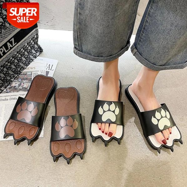 creative slippers women summer shoes design paw home bathroom flip flops funny non slip soft on outdoor flat #259j, Black
creative slippers women summer shoes design paw home bathroom flip flops funny non slip soft on outdoor flat #259j, Black
