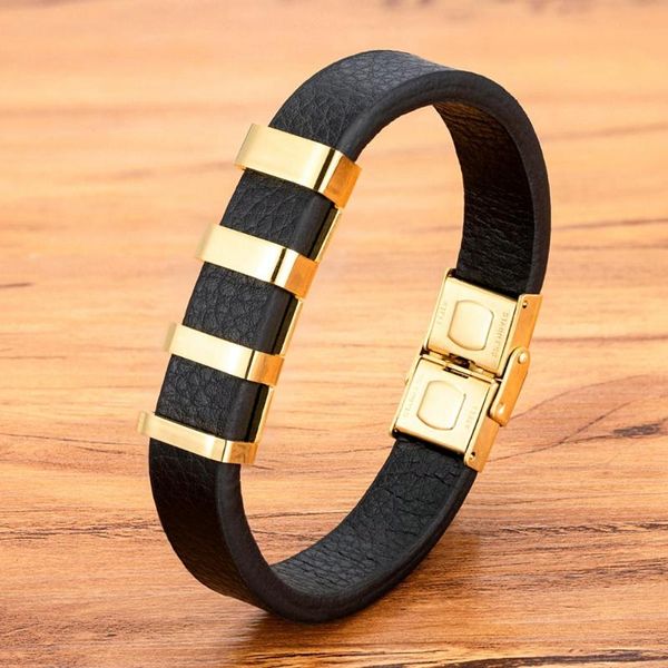 charm bracelets simple stainless steel & bangles black leather bracelet for lovers men punk style jewelry birthday gifts, Golden;silver
charm bracelets simple stainless steel & bangles black leather bracelet for lovers men punk style jewelry birthday gifts, Golden;silver