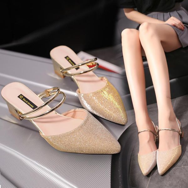 slippers pointed high heels 2021 summer fashion women's shoes shallow mouth sandals, Black
slippers pointed high heels 2021 summer fashion women's shoes shallow mouth sandals, Black
