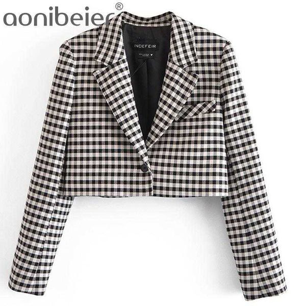 checked short jacket outwear summer plaid cropped blazers long sleeve notched neck single button women casual coats 210604, White;black
checked short jacket outwear summer plaid cropped blazers long sleeve notched neck single button women casual coats 210604, White;black