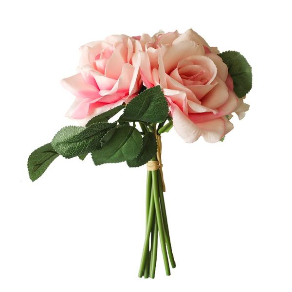 silk fake rose wedding bouquet for bridesmaids bridal pink artificial flowers birthday party supplies home decor 27.5 cm decorative & wreath
silk fake rose wedding bouquet for bridesmaids bridal pink artificial flowers birthday party supplies home decor 27.5 cm decorative & wreath