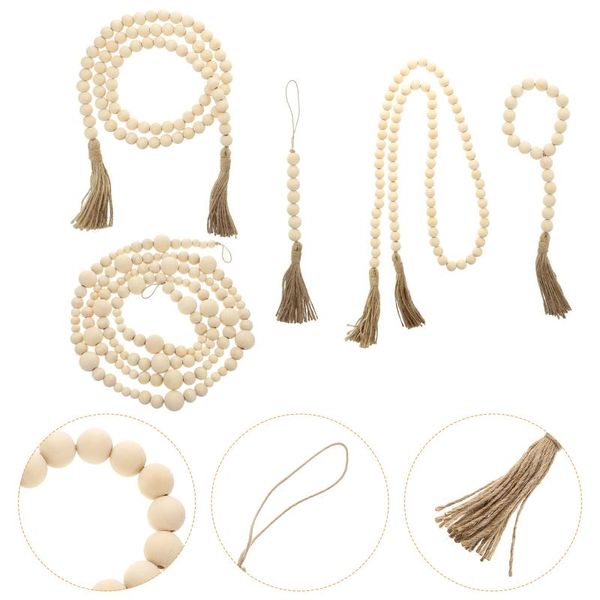 other home decor 5 pcs retro tassel pendant diy wooden bead string 
other home decor 5 pcs retro tassel pendant diy wooden bead string