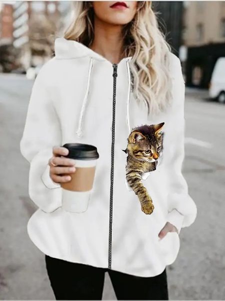 women's 3d printing zipper hoodied& sweatshirts jacket sports fall & winter regular coat loose active streetwear long sleeve print goin, Black
women's 3d printing zipper hoodied& sweatshirts jacket sports fall & winter regular coat loose active streetwear long sleeve print goin, Black