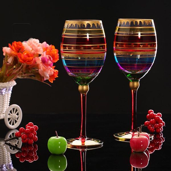 creative colored drawing wine glasses cup crystal goblet champagne stemware for vodka wedding home bar el drinkware
creative colored drawing wine glasses cup crystal goblet champagne stemware for vodka wedding home bar el drinkware
