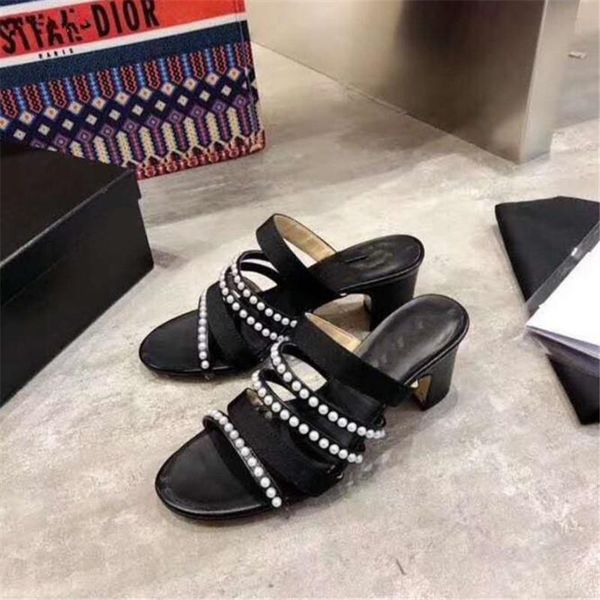 pearl women's sandals net red authentic -selling shoes 5cm thick heel slippers fashion 3-8 9, Black
pearl women's sandals net red authentic -selling shoes 5cm thick heel slippers fashion 3-8 9, Black