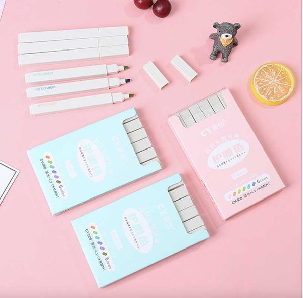6pcs/set fresh macaroon double-head highlighter marker cute colored inclined eye-protect kids fluorescent stationery school highlighters, Black;red
6pcs/set fresh macaroon double-head highlighter marker cute colored inclined eye-protect kids fluorescent stationery school highlighters, Black;red