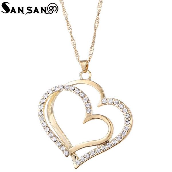 crystal heart pendant necklace for women gold silver color chain necklaces party jewelry gifts
crystal heart pendant necklace for women gold silver color chain necklaces party jewelry gifts