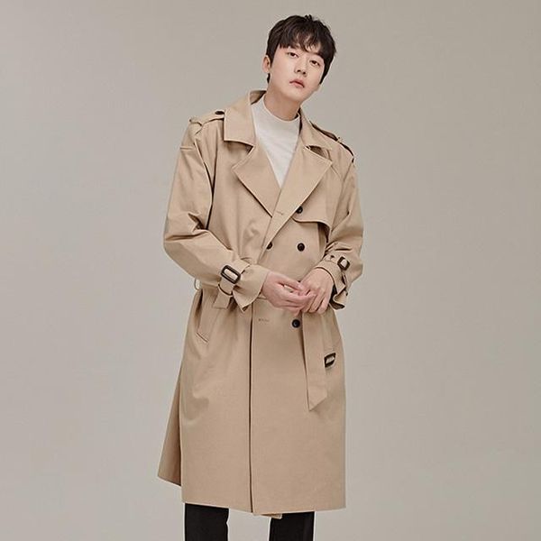 men's trench coats classic windbreaker medium length korean loose casual double row british trend handsome coat large, Tan;black
men's trench coats classic windbreaker medium length korean loose casual double row british trend handsome coat large, Tan;black